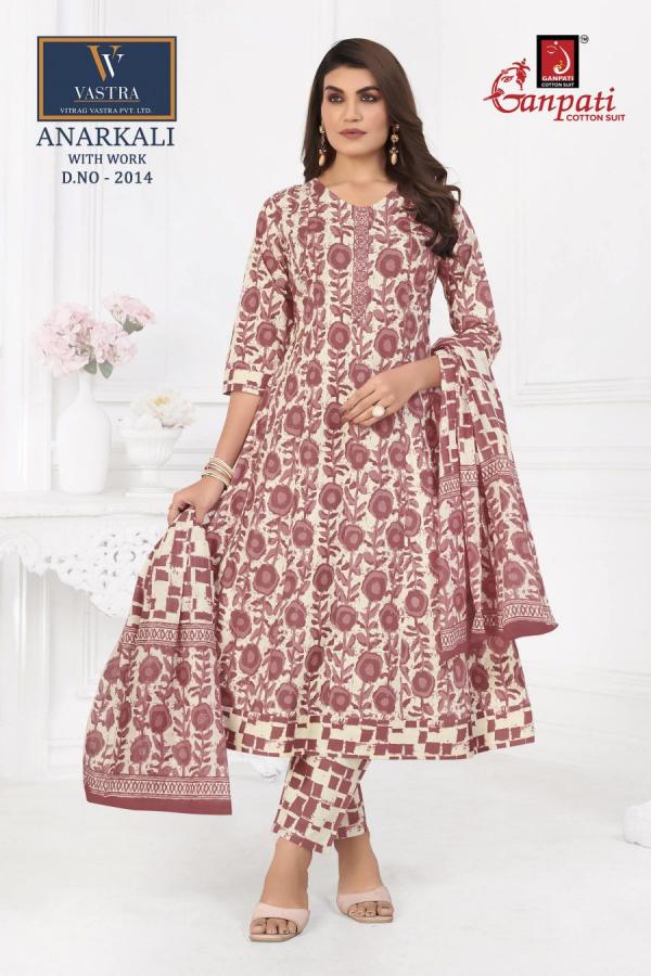 Ganpati Anarkali Vol 1 Readymade Cotton Printed Dress Collection